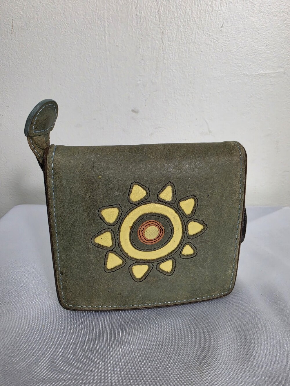 Vintage Olive Green Leather Wallet